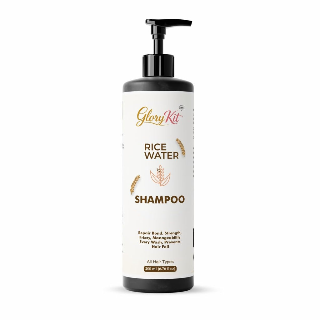 Glory Kit Daily Care Rice Water Shampoo, Supports Softness & Shine, Suitable for All Hair Types, 200 ml
