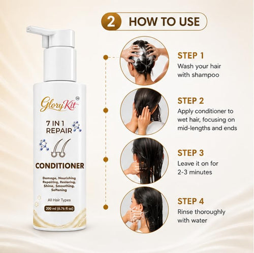 Glory Kit 7 in 1 Repair Conditioner, for Smooth & Nourished Hair, Suitable for All Hair Types, 200ml
