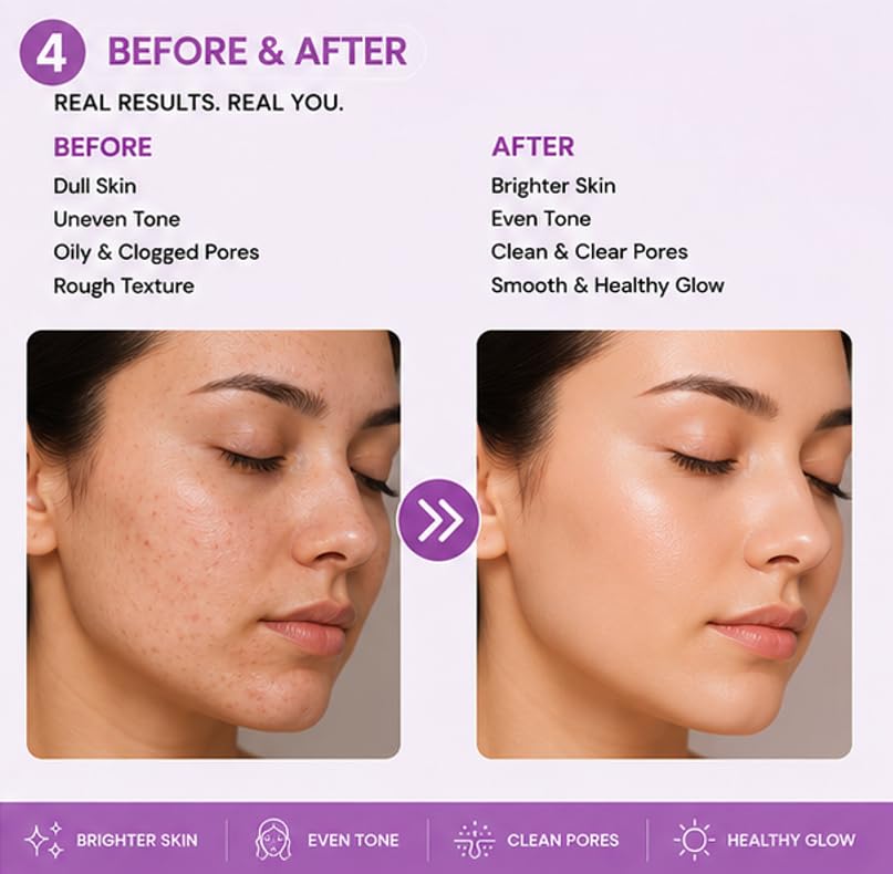 Glory Kit Skin Brightening Face Wash with Applicator for Daily Facial Cleansing and Refreshing Skin Feel, Lightweight Face Cleanser, 150 ml