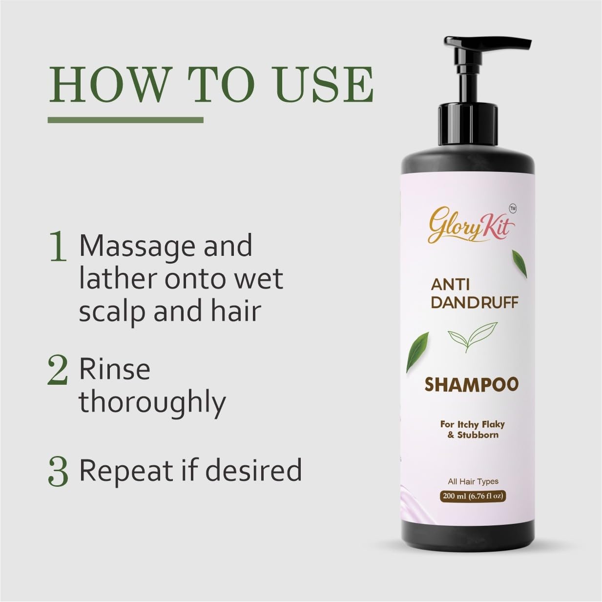Glory Kit Scalp Care Shampoo for Flake-Prone Hair, Helps Maintain Clean & Comfortable Scalp Feel, All Hair Types, 200 ml