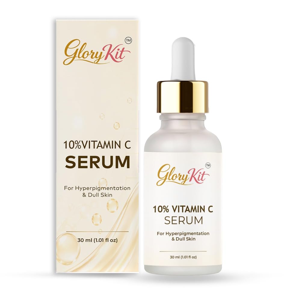 Glory Kit 10% Vitamin C Serum for Dull & Uneven Skin Look, Supports Brighter & Smoother Appearance, 30 ml