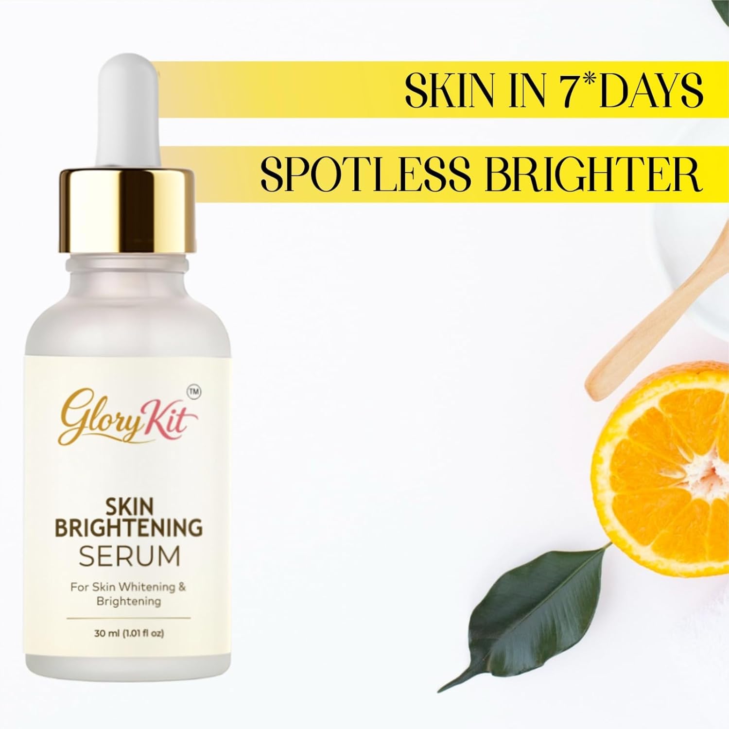 Glory Kit Skin Brightening Face Serum for Dull & Uneven Skin Look, Supports Brighter & Smooth Skin Appearance, 30 ml