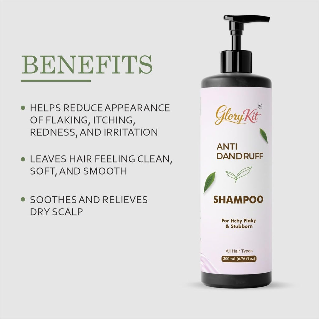 Glory Kit Scalp Care Shampoo for Flake-Prone Hair, Helps Maintain Clean & Comfortable Scalp Feel, All Hair Types, 200 ml