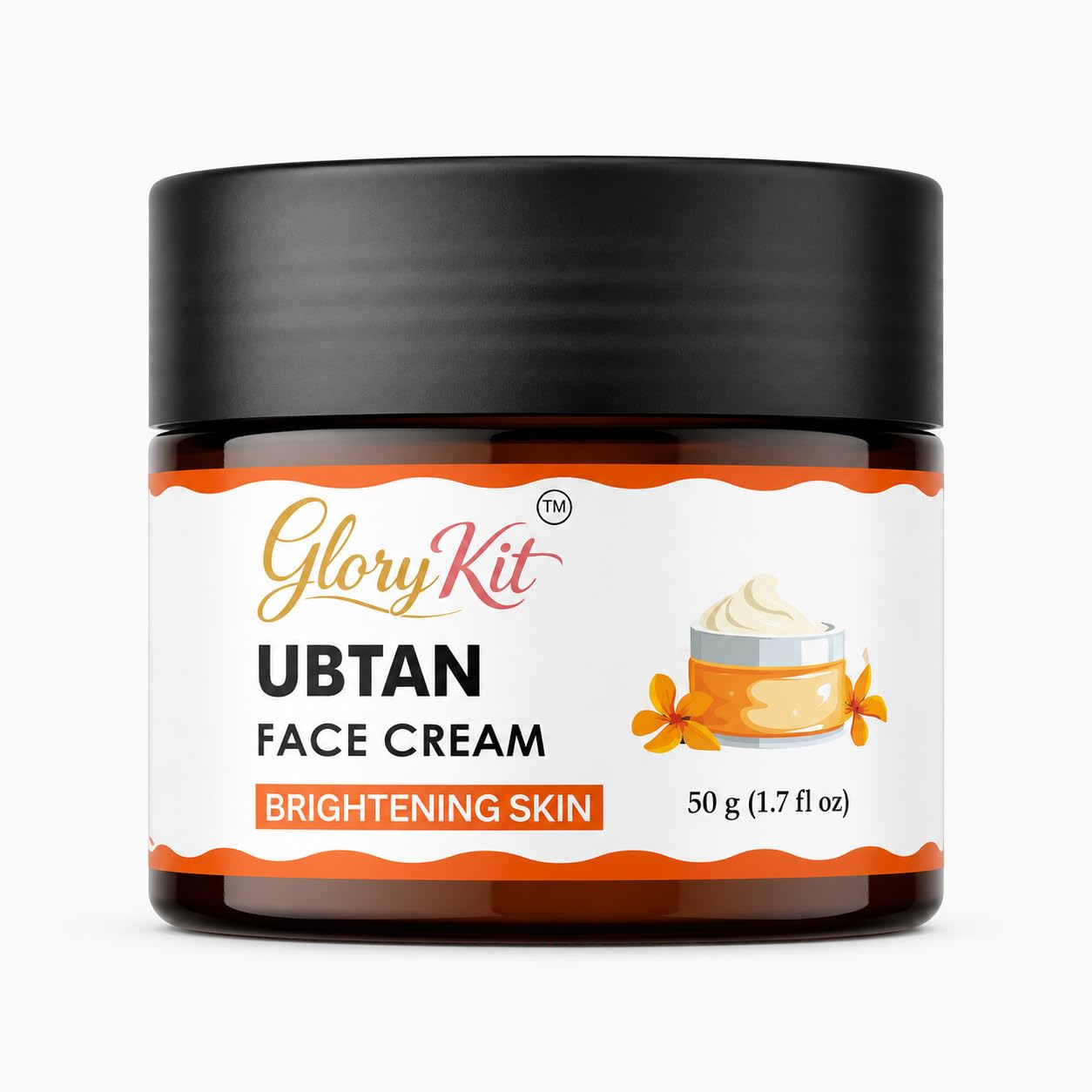 Glory Kit Ubtan Face Cream with Lightweight Moisturising Formula for Daily Skin Care Routine, Smooth and Fresh Looking Facial Cream for All Skin Types, 50 g