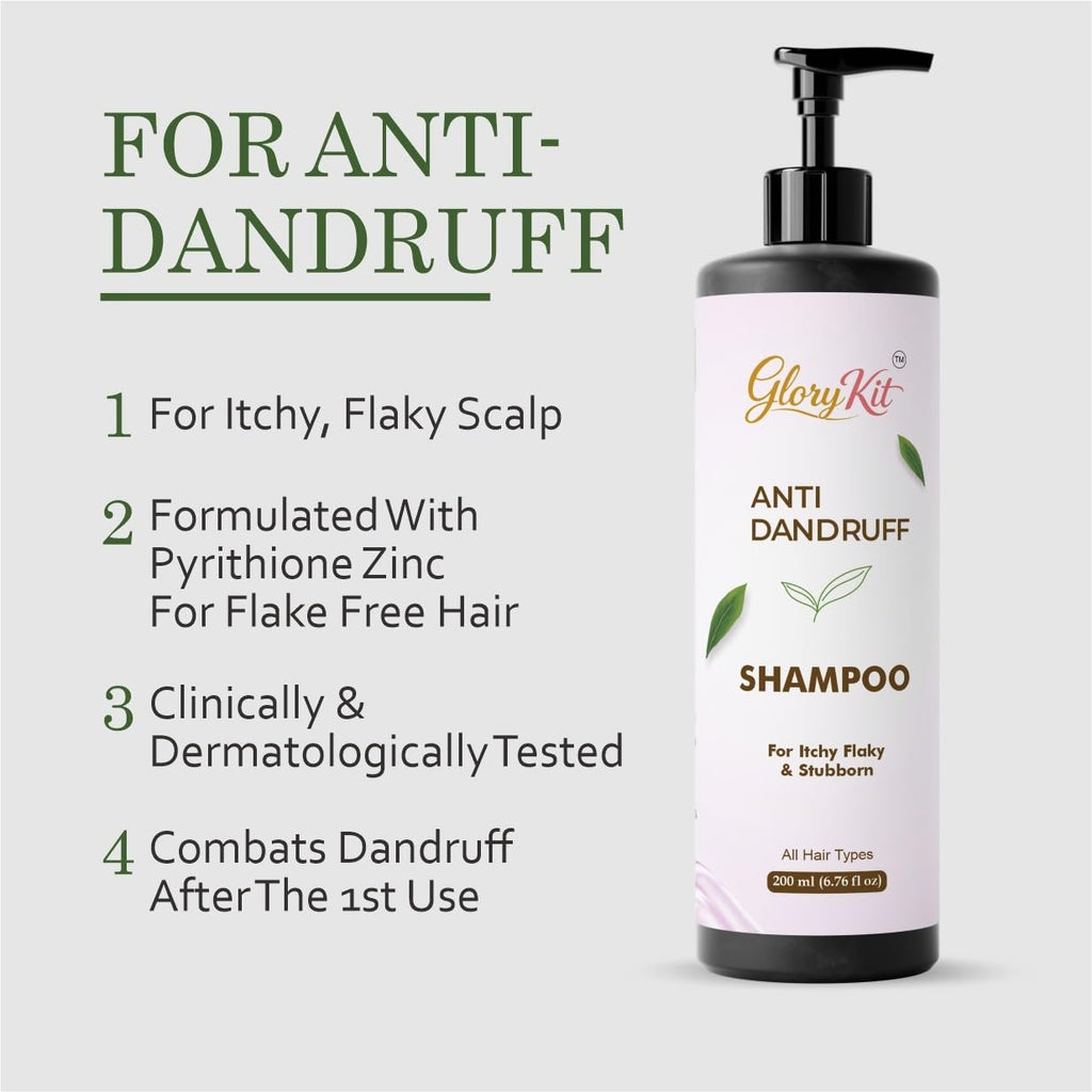 Glory Kit Scalp Care Shampoo for Flake-Prone Hair, Helps Maintain Clean & Comfortable Scalp Feel, All Hair Types, 200 ml