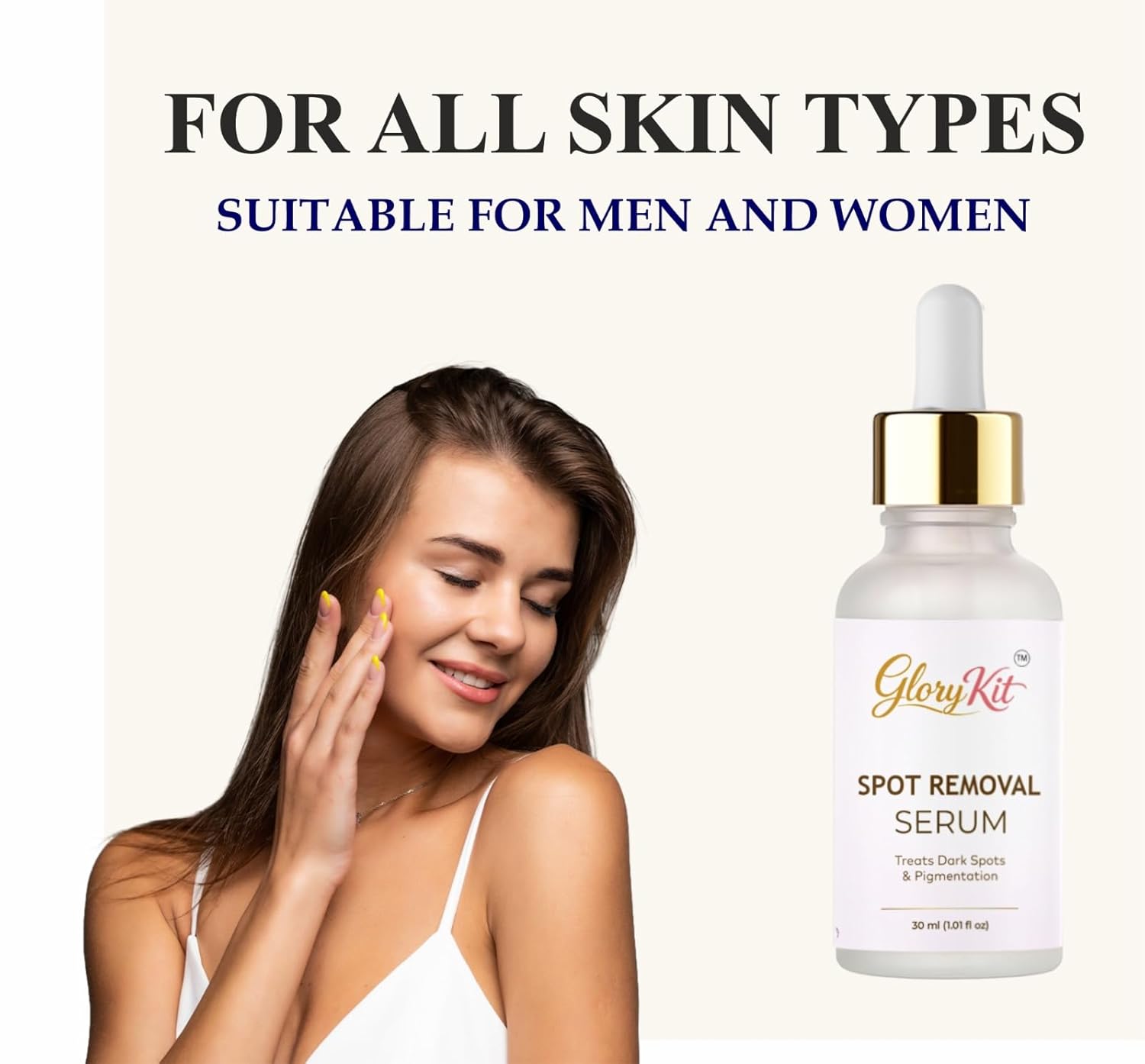 Glory Kit Spot Removal Face Serum for Dull & Uneven Skin Look, Supports Brighter & Smooth Appearance, 30 ml