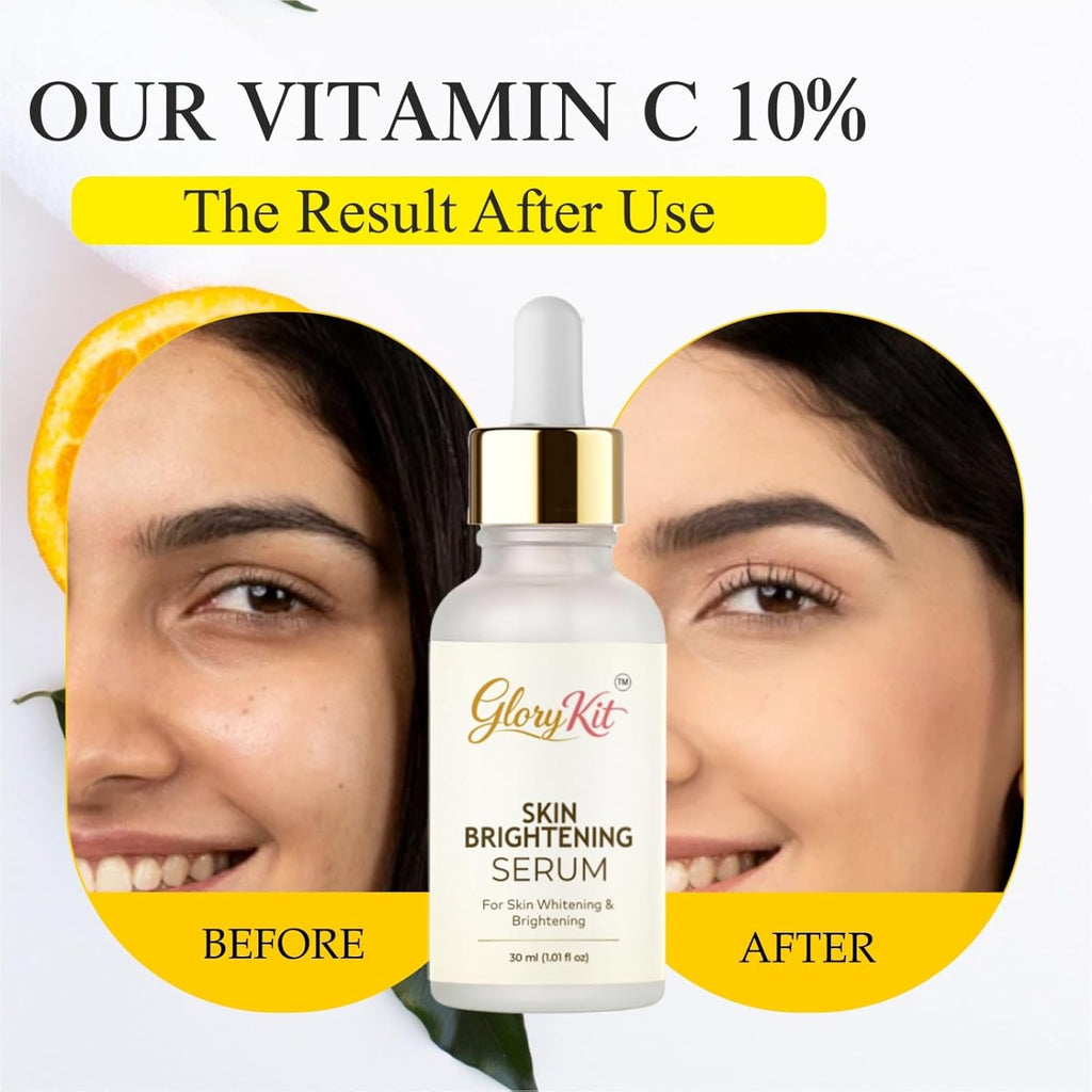 Glory Kit Skin Brightening Face Serum for Dull & Uneven Skin Look, Supports Brighter & Smooth Skin Appearance, 30 ml