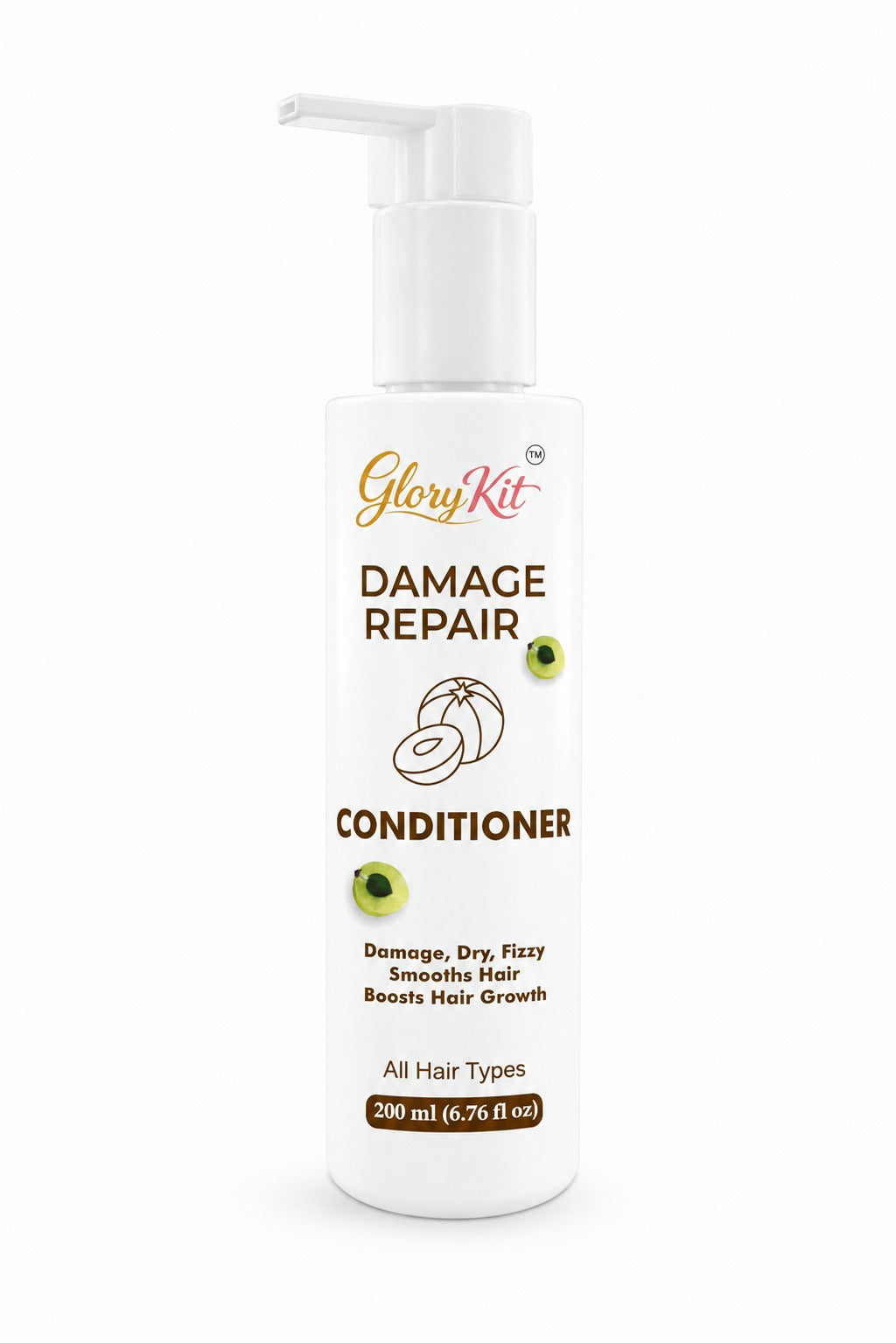 Glory Kit Damage Repair Conditioner for Dry Hair Care & Smooth Finish, 200ml