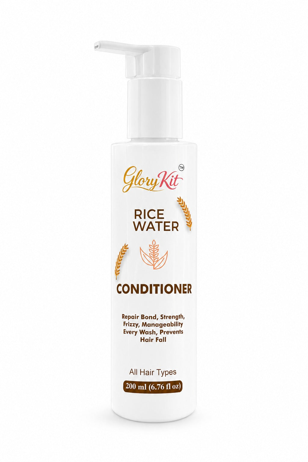 Glory Kit Rice Water Conditioner, Lightweight Rice Water Hair Conditioner for Everyday Use, 200ml